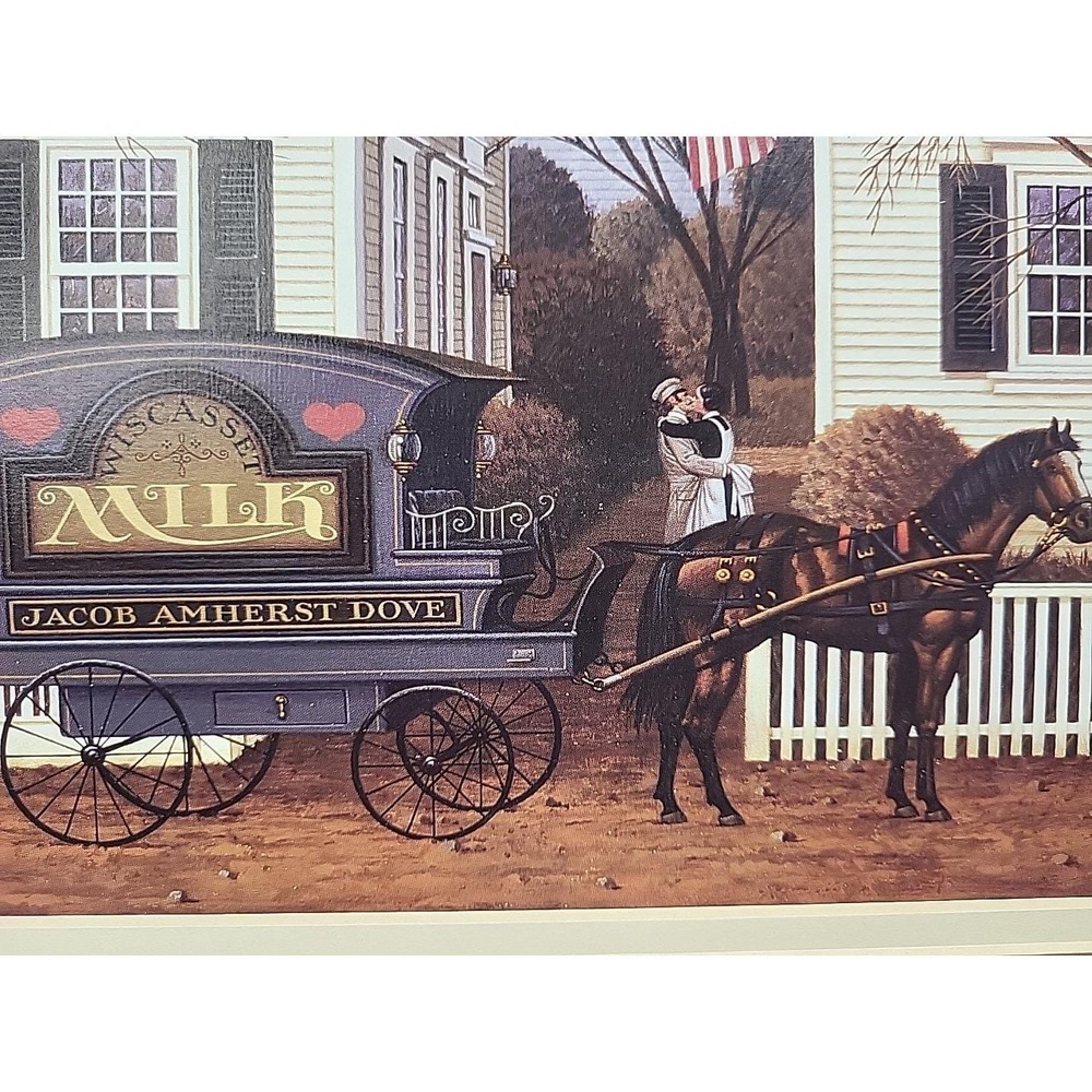 Farewell Kiss to Mrs. Jacob Amherst Charles Wysocki Milkman Americana Unframed - Picture 3 of 15